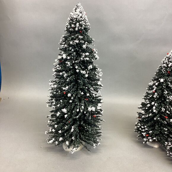 Set Of 3 Byers Choice Snow Capped Christmas Trees - Picture 3 of 13